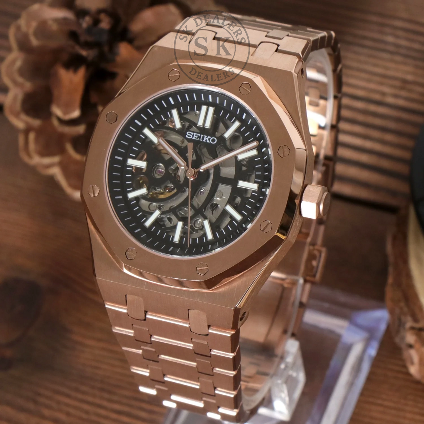ROYAL SEIKOAK ROSE GOLD SKELETON