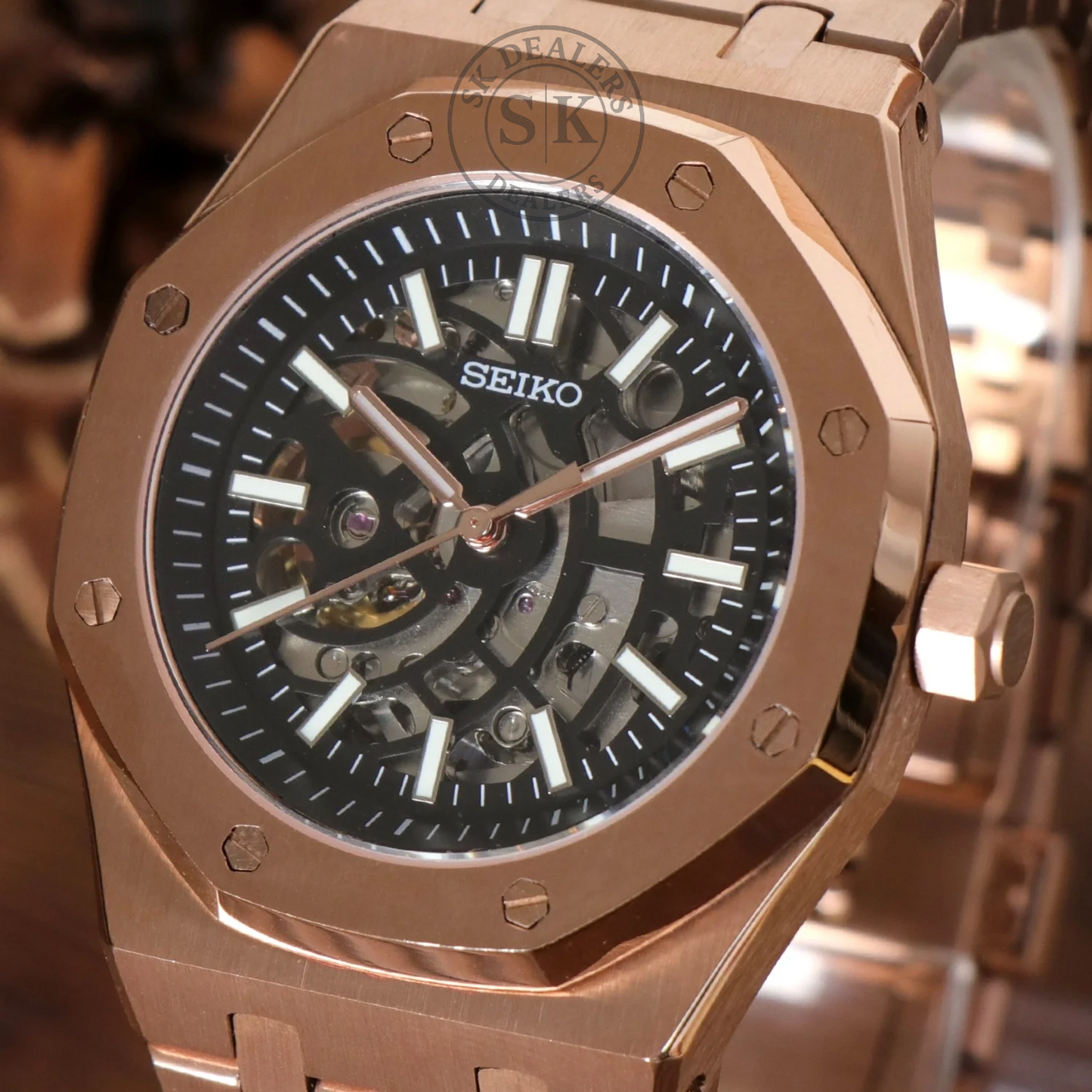 ROYAL SEIKOAK ROSE GOLD SKELETON