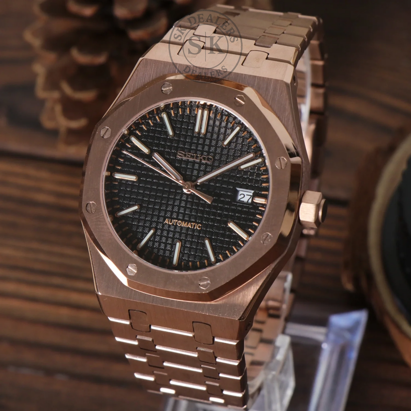 ROYAL SEIKOAK ROSE GOLD BLACK