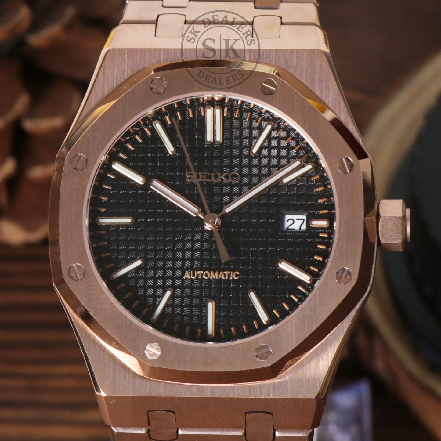 ROYAL SEIKOAK ROSE GOLD BLACK